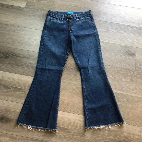 M.I.H Marrakesh Jean High Rise Kick Flare Denim Frayed Hem Womens Size 29 - Picture 11 of 13